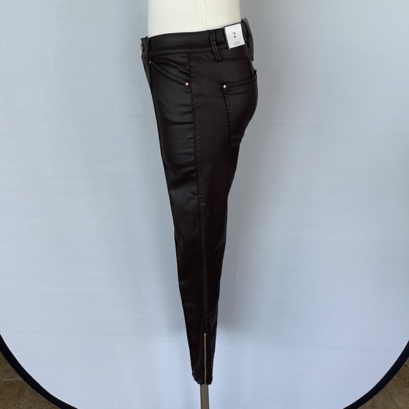 NWT WHBM MidRise Skinny Ankle Coated Cabernet 2R - Picture 13 of 16